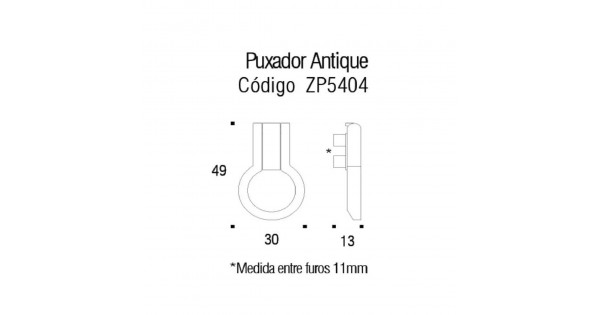 Puxador Zen Design Antique - Rose Brilhante